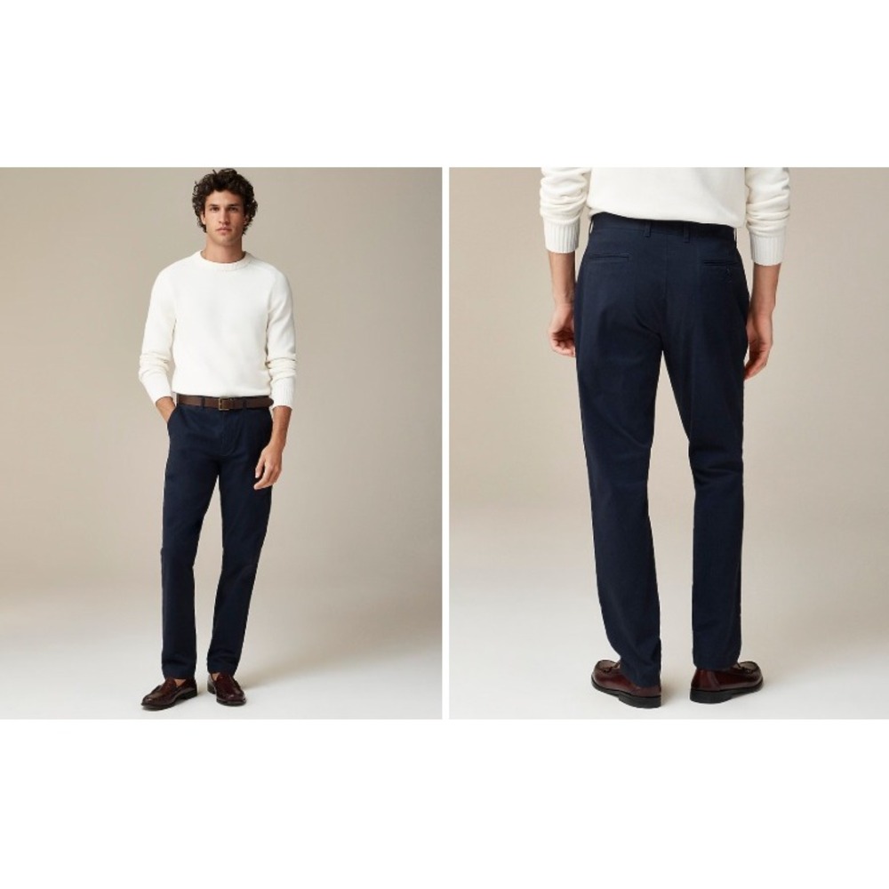 J.Crew Tech Pant Slim Fit Navy Blue Flex Performance Pants Trousers Size 33x32‎